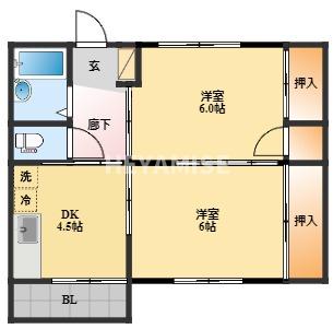 長崎市大園町のマンションの間取り