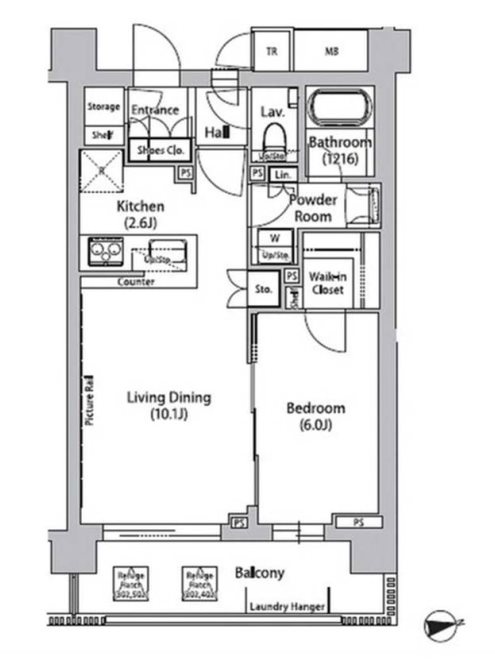 【杉並区天沼のマンションの間取り】