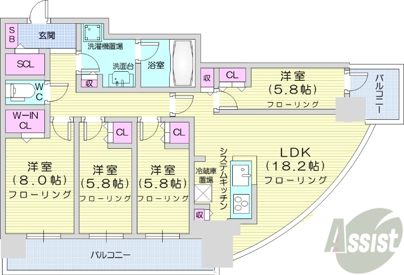 ONE札幌ステーションタワーの間取り