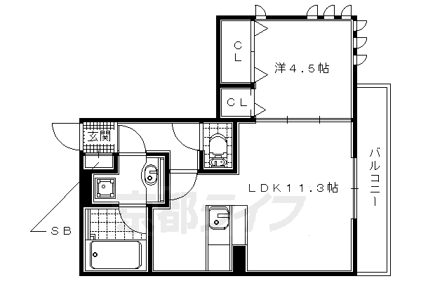 メゾンＷＡＴＡＲＩ　Ｃ棟の間取り