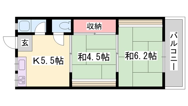 鳳アパートの間取り