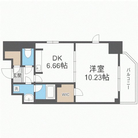 【大阪市北区西天満のマンションの間取り】