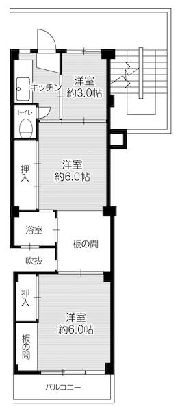 ビレッジハウス私部1号棟の間取り