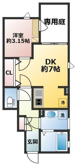 【杉並区久我山のアパートの間取り】