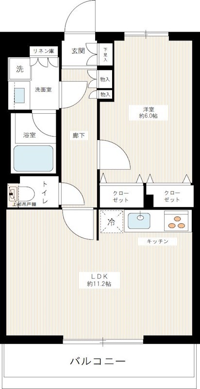 【ＡＲＣＯＢＡＬＥＮＯ ＯＳＨＩＡＧＥ ＥＡＳＴの間取り】