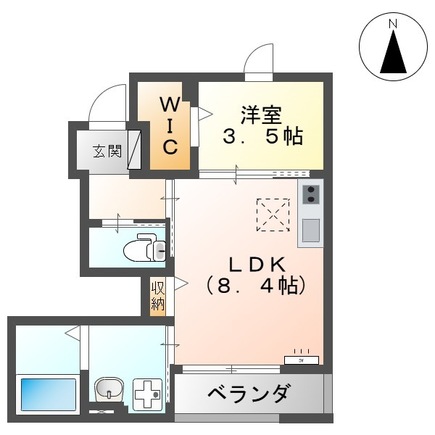 出雲市塩冶町のアパートの間取り