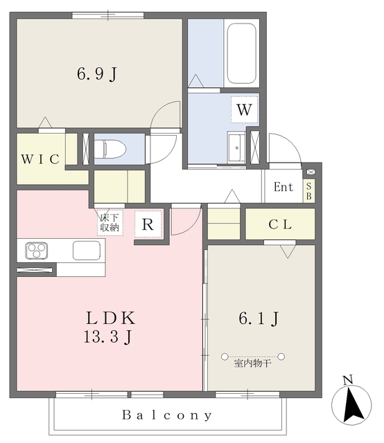 Ｄ－ｒｏｏｍ郡山３丁目の間取り