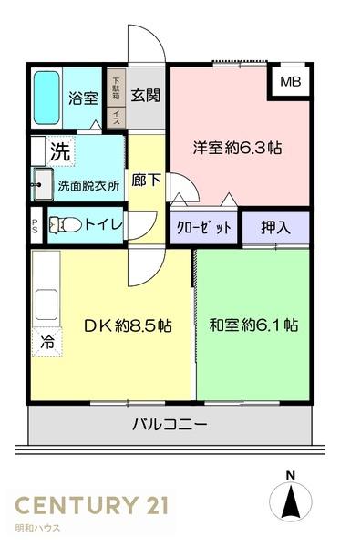 鶴ヶ島新町ハイツの間取り