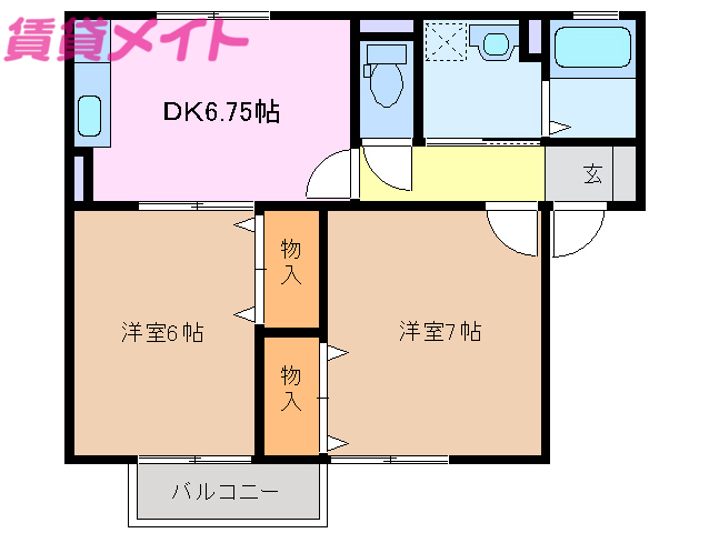 Ｃａｓａ Ｗａｋａｍａｔｓｕ　Aの間取り