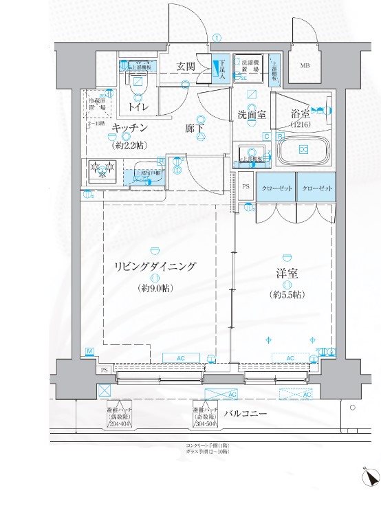 ベルシード梅島ブランシュの間取り