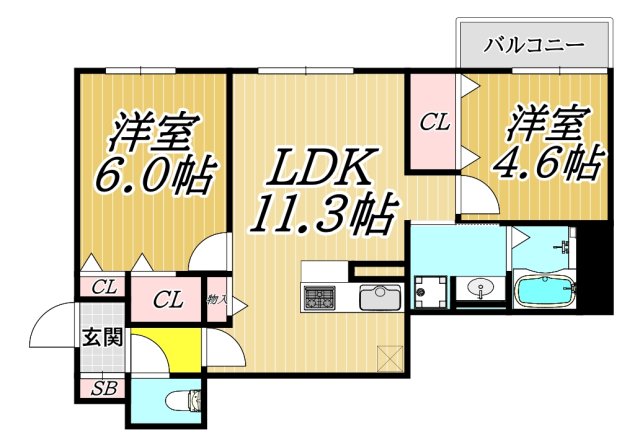 レンブランサ金楽寺の間取り