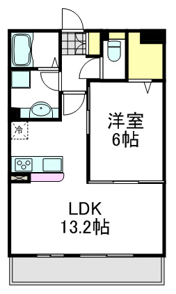 ＪＲ東海道本線 東淀川駅 徒歩2分 3階建 築13年の間取り写真