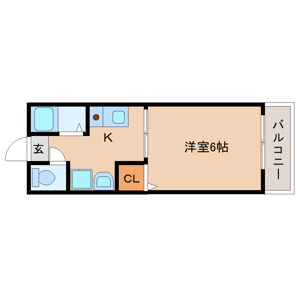 ＪＲ関西本線 奈良駅 バス乗車時間：16分 最寄りバス停で下車 徒歩7分 2階建 築30年の間取り写真