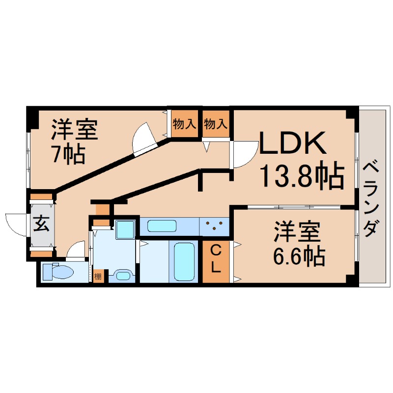 阪急神戸線 武庫之荘駅 徒歩12分 3階建 築21年の間取り写真