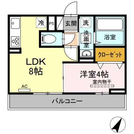 Dーroom渡鹿の間取り写真