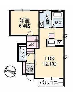 玖珂郡和木町和木のアパートの間取り