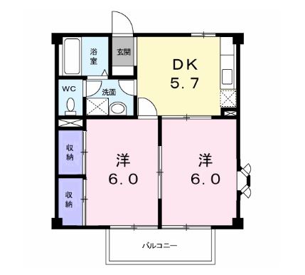 メゾンリーヴM・Kの間取り