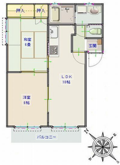 ファーストリヴァーＢの間取り