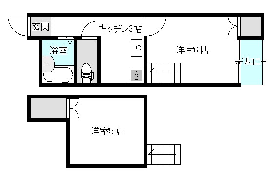 新潟市中央区弁天橋通のアパートの間取り