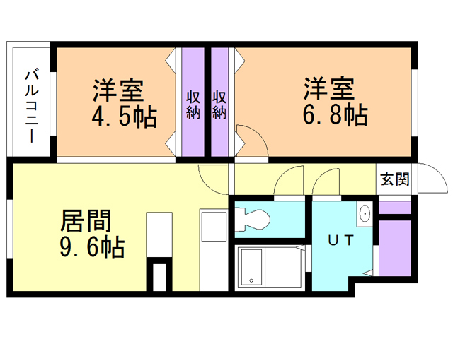 苫小牧市澄川町のマンションの間取り