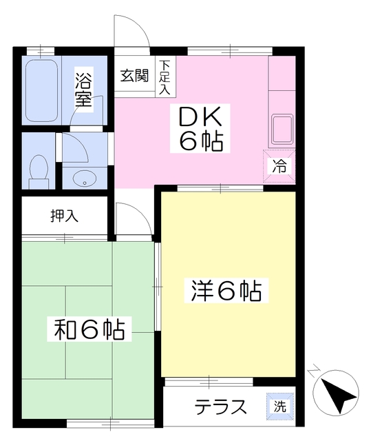 シティーハイツ海老原の間取り