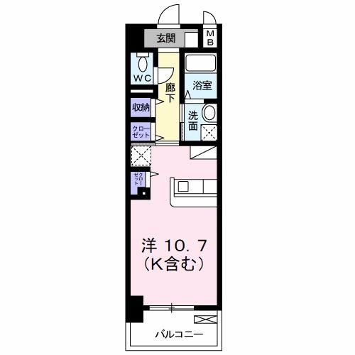 北九州市小倉南区長野本町のマンションの間取り