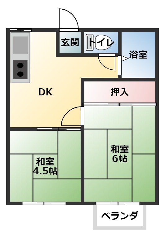 ハイツ梨花の間取り