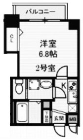 尼崎市神田北通のマンションの間取り