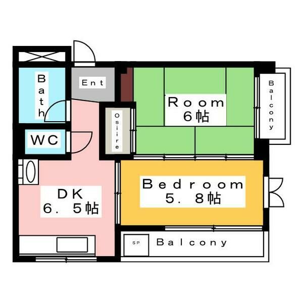 西尾市吾妻町のマンションの間取り