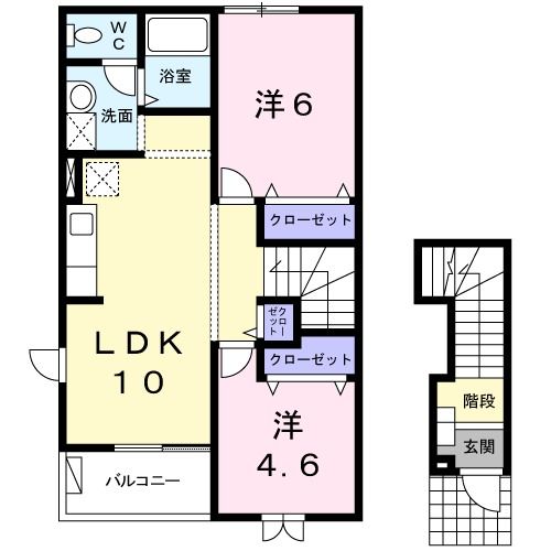 【津市高茶屋のアパートの間取り】