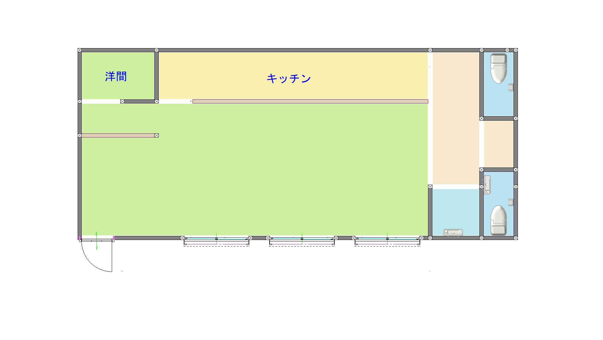 第1三共ビル1階店舗の間取り