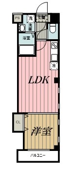 千葉市中央区長洲のマンションの間取り