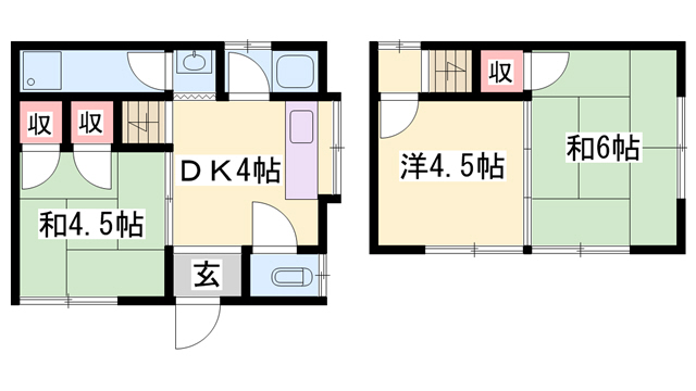 早瀬町貸家の間取り