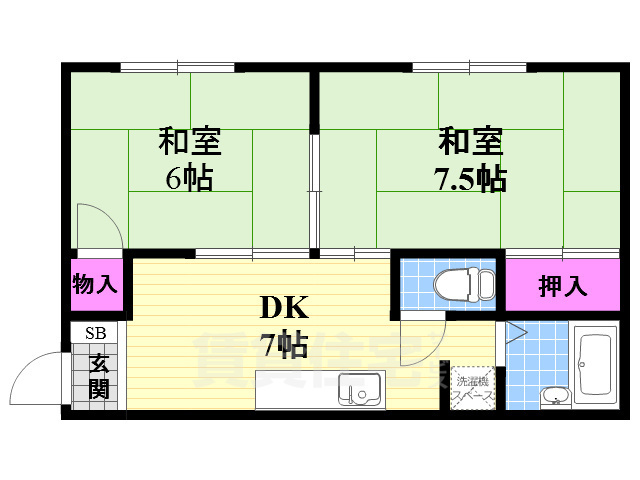 【畷スカイハイツの間取り】