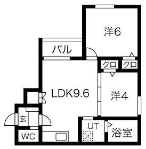 大阪市東住吉区照ケ丘矢田のアパートの間取り