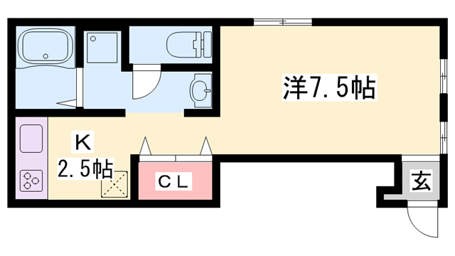 【加古郡播磨町宮北のアパートの間取り】