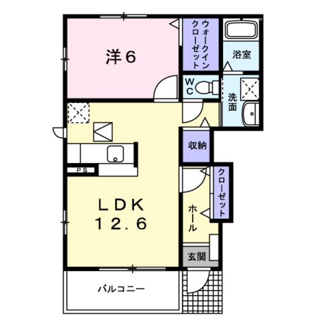 紀の川市貴志川町丸栖のアパートの間取り