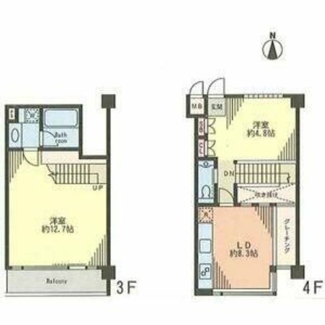 世田谷区玉川台のマンションの間取り