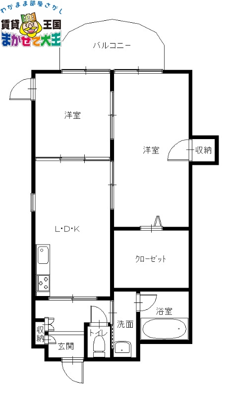 アサヒツインハイツの間取り