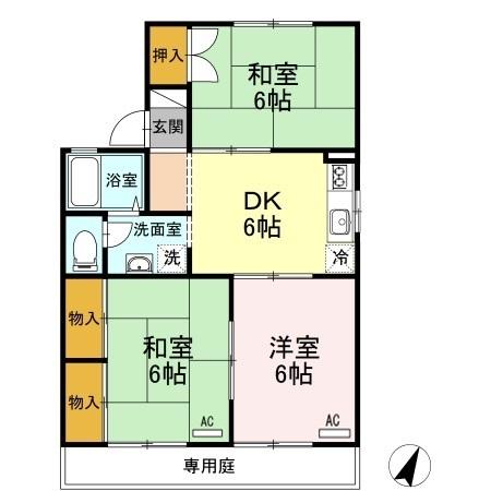 倉敷市玉島黒崎新町のアパートの間取り