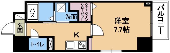 草津市草津のマンションの間取り