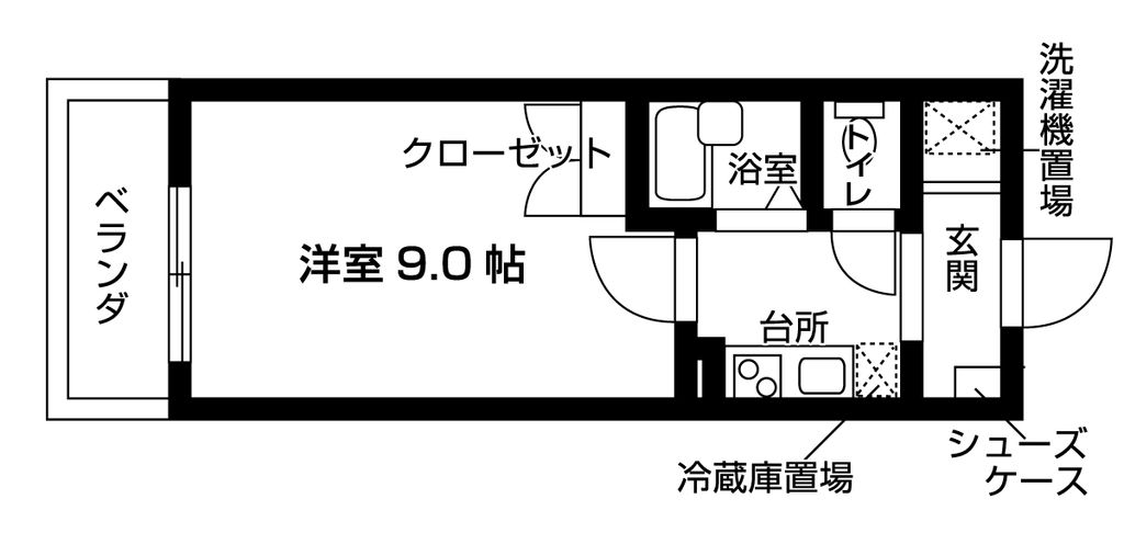 E Studioの間取り