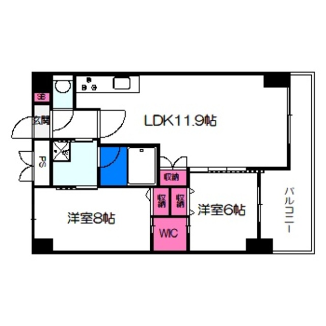 シャンピア西田辺の間取り