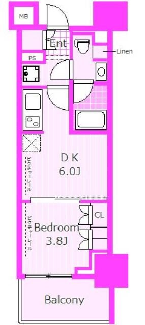 横浜市西区戸部本町のマンションの間取り