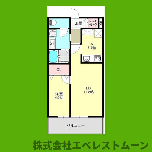 名古屋市港区善北町のアパートの間取り