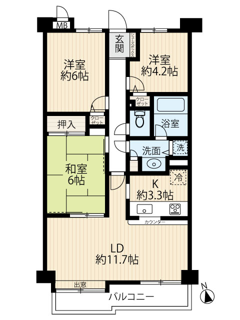 向ヶ丘遊園東ガーデンハウスの間取り