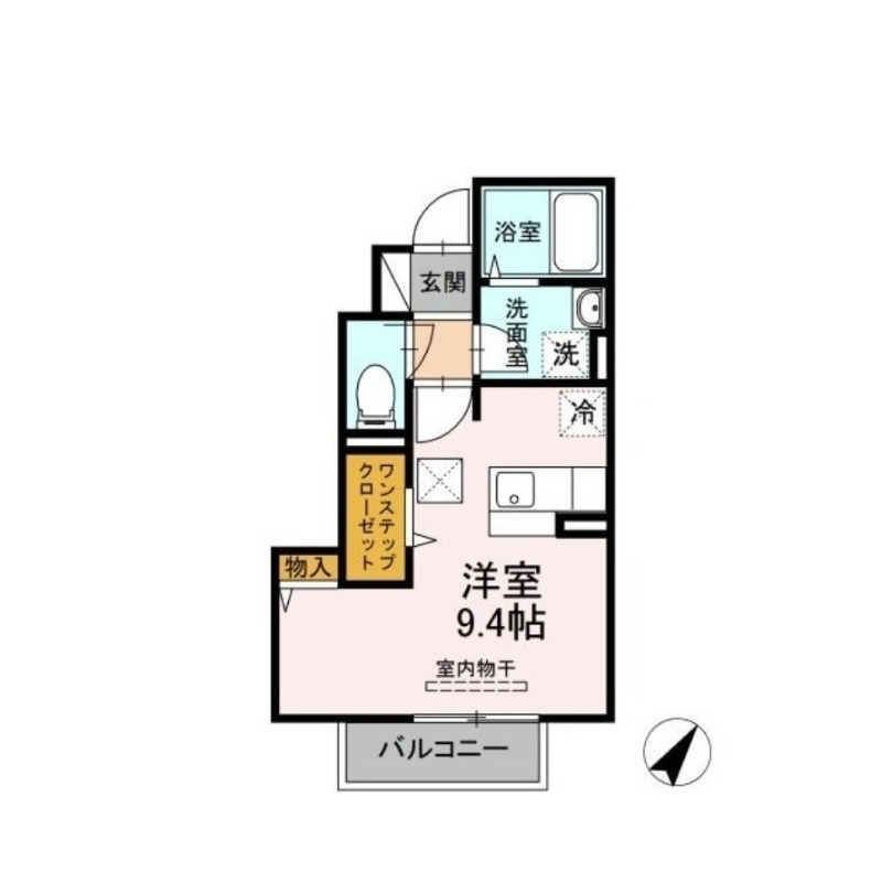 田川市大字伊田のアパートの間取り