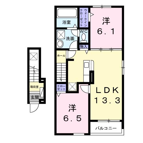 ブルースター　城東Ｂの間取り