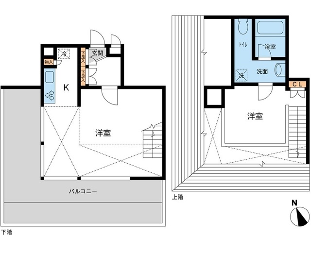 港区赤坂のマンションの間取り