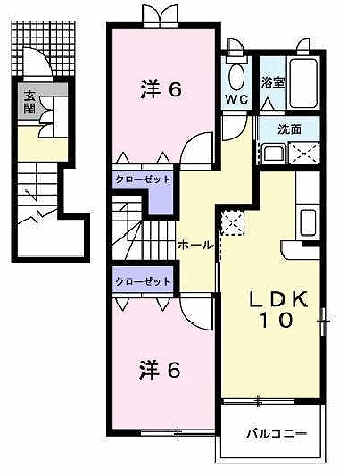 高砂市神爪のアパートの間取り